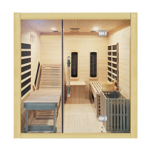 Traditional Style Indoor Wooden Infrared dry steam sauna room